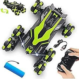 ماشین کنترلی شارژی دیوانه چرخشی 360 درجه سبز Drift Stunt Car 360° Rotating_اسباب بازی